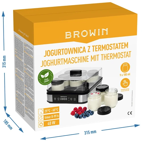 Joghurtbereiter mit Thermostat, 9 Gläser, 1,6 L - 12 ['Joghurtbereiter', ' Gerät für Joghurt', ' veganer Joghurt', ' wie man Joghurt macht', ' für hausgemachten Joghurt', ' Joghurtbereiter mit Thermostat', ' effizienter Joghurtbereiter', ' als Geschenk', ' gesunde Küche', ' bester Joghurtbereiter', ' hausgemachter Joghurt', ' Ausrüstung für die Joghurtherstellung', ' wie man einfach Joghurt macht', ' hausgemachter Kefir', ' gesunder Joghurt', ' Joghurt in Gläsern', ' empfohlen für Joghurt', ' als Geschenk']