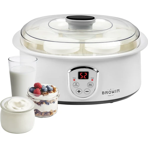 Joghurtmaschine mit Thermostat, 7 Gläser, 1,3 L  - 1 ['Joghurtmaschine', ' veganer Joghurt', ' wie macht man Joghurt', ' für hausgemachten Joghurt', ' Joghurtmaschine mit Thermostat']