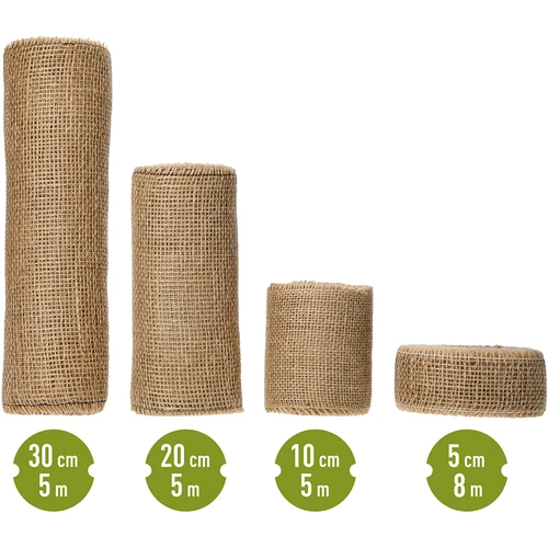 Jutegewebe 20 cm / 5 m - 17 ['Gewebe aus Jute', ' Jutegewebe', ' Gewebe zum Schutz von Bäumen', ' natürliches Jutegewebe', ' Jute-Ökotextil', ' Gewebe zum Binden', ' Gewebe zum Basteln']