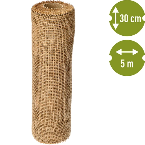 Jutegewebe 30 cm / 5 m - 4 ['Gewebe aus Jute', ' Jutegewebe', ' Gewebe zum Schutz von Bäumen', ' natürliches Jutegewebe', ' Jute-Ökotextil', ' Gewebe zum Binden', ' Gewebe zum Basteln']