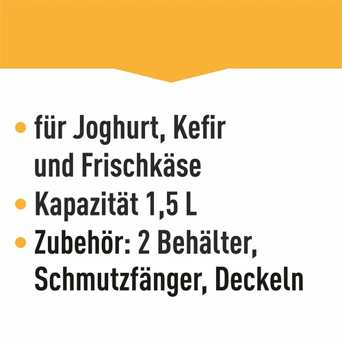 Käse-Joghurtmaschine mit Thermostat 1,5 L - 19 ['hausgemachter Joghurt', ' für Joghurt', ' veganer Joghurt', ' griechischer Joghurt', ' Frühstückskäse', ' Joghurtmaschine', ' wie macht man Joghurt']