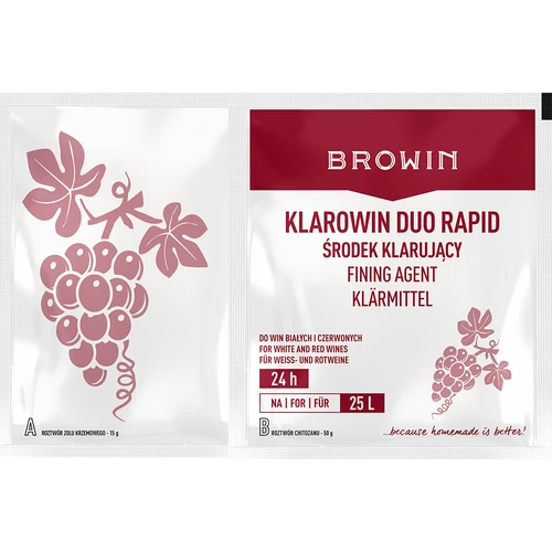 Klarowin Turbo 2 - ein Profi-Set für die Schönung, 65 g  - 1 ['Klärmittel', ' zur Klärung von Weinen', ' Klärmittel', ' Mittel gegen Trübungen im Wein', ' Chitosan zur Klärung', ' Kieselsäure zur Klärung', ' Klärmittel 24 h']