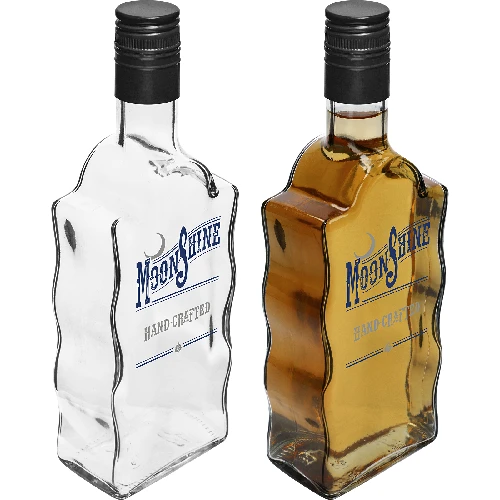 Klosterflasche, 0,5 L, mit Schraubverschluss, 2-farbigem Aufdruck "Moonshine" - 4 St. - 6 ['bedruckte Flasche', ' Mondscheinflasche', ' Likörflasche', ' Wodkaflasche', ' Wodkaflasche', ' dekorative Flasche', ' 500 ml Flasche', ' Glasflasche', ' Hochzeitsflasche', ' Flasche mit Deckel', ' Mondscheinflasche', ' Brauenflaschen', ' Superflasche', ' Wellenflasche']