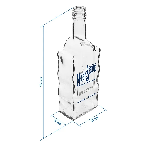 Klosterflasche, 0,5 L, mit Schraubverschluss, 2-farbigem Aufdruck "Moonshine" - 4 St. - 8 ['bedruckte Flasche', ' Mondscheinflasche', ' Likörflasche', ' Wodkaflasche', ' Wodkaflasche', ' dekorative Flasche', ' 500 ml Flasche', ' Glasflasche', ' Hochzeitsflasche', ' Flasche mit Deckel', ' Mondscheinflasche', ' Brauenflaschen', ' Superflasche', ' Wellenflasche']