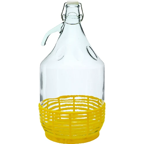 Korbflasche 5 L "Dame", Kunststoffkorb  - 1 ['für Wein', ' für Likör', ' für Wein', ' für Likör', ' Weinflasche', ' Weingallone', ' für Saft', ' mit mechanischem Verschluss', ' Glasdame', ' Glasflasche']