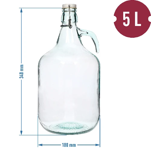 Korbflasche 5 l, Dame - mit Bügelve - 4 ['Weinballon', ' Ballon für Wein', ' Weinflasche', ' Flasche für Wein', ' Ballon für Wein 50 l', ' Ballon für Wein 50 l Castorama', ' Wein Ballon', ' Wein Ballon Castorama', ' Weinballon in Bast', ' Weinballon im Bastkorb ']