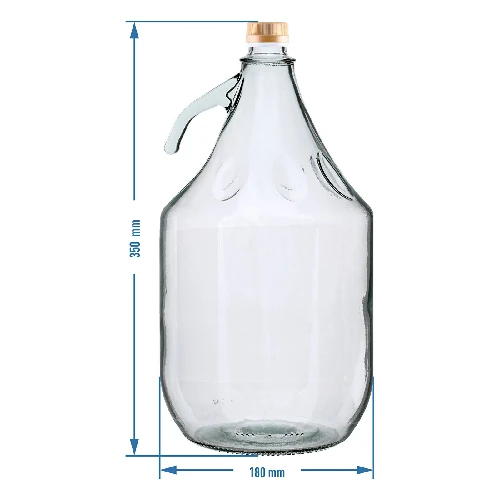 Korbflasche 5 L, Dame mit einem Schraubverschluss - 4 ['5l Flasche', ' Gärflasche', ' Gärständer', ' Weinregal', ' Weinregal', ' Weinlagerung', ' Saftflasche']