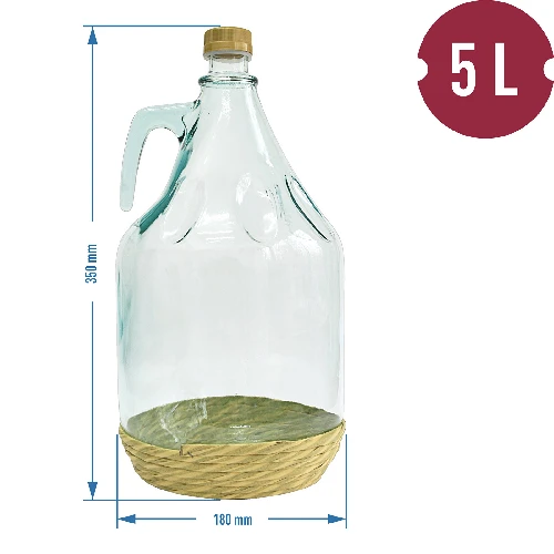 Korbflasche 5 l, Dame mit einem Schraubverschluss - 3 ['Weinballon', ' Ballon für Wein', ' Weinflasche', ' Flasche für Wein', ' Ballon für Wein 50 l', ' Ballon für Wein 50 l Castorama', ' Wein Ballon', ' Wein Ballon Castorama', ' Weinballon in Bast', ' Weinballon im Bastkorb ']