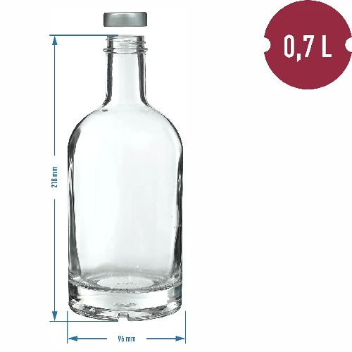 Miss Barku 700 ml Flasche - Schraubverschluss, weiß - 5 ['Alkoholflasche', ' dekorative Alkoholflaschen', ' Glasflasche für Alkohol', ' Flaschen für Selbstgebrannten für die Hochzeitsfeier', ' Flasche für Likör', ' dekorative Flaschen für Likör']