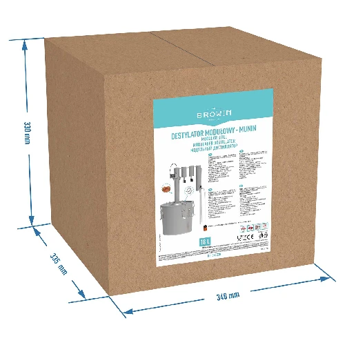 Modularer Destillator 18 L Munin - 14 ['destillationsanlage', ' destilliergerät aus rostfreiem stahl', ' elektrisches destilliergerät', ' destillationsapparat', ' wasserdestilliergerät', ' destilliertes wasser', ' prismatische quelle', ' browin destilliergerät', ' alkoholbrenner', ' ätherische öle', ' Kondensator 2 Abscheider']