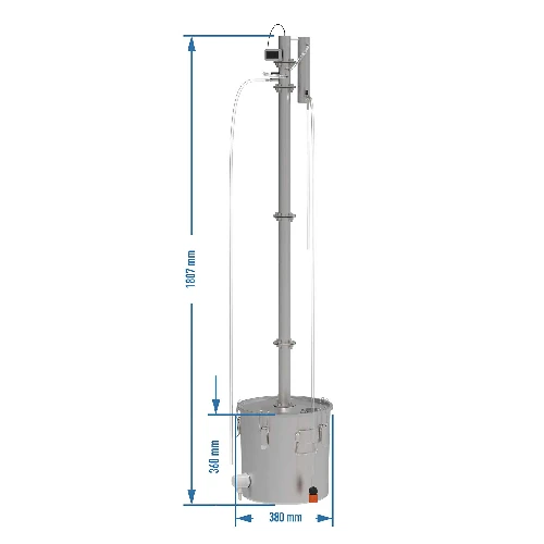 Modularer Destillator 30 L Freja- elektrisch - 21 ['Destillationsset', ' Edelstahl-Destilliergerät', ' elektrisches Destilliergerät', ' Destillationsapparat', ' Wasserdestilliergerät', ' destilliertes Wasser', ' prismatische Quelle', ' Browin-Destilliergerät', ' Alkohol-Destilliergeräte', ' Rückfluss']