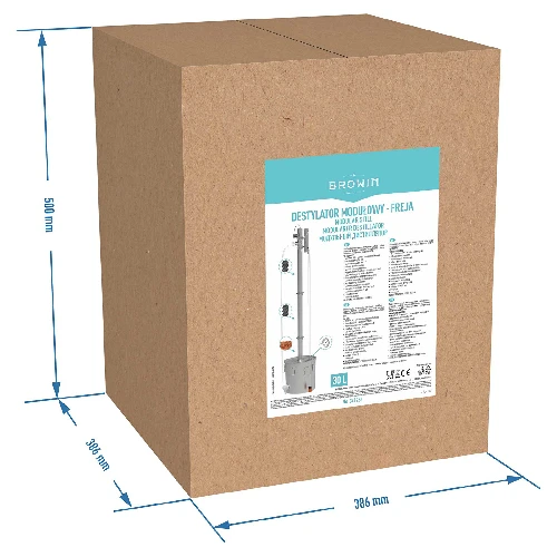 Modularer Destillator 30 L Freja- elektrisch - 22 ['Destillationsset', ' Edelstahl-Destilliergerät', ' elektrisches Destilliergerät', ' Destillationsapparat', ' Wasserdestilliergerät', ' destilliertes Wasser', ' prismatische Quelle', ' Browin-Destilliergerät', ' Alkohol-Destilliergeräte', ' Rückfluss']