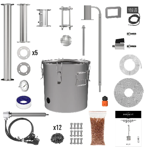 Modularer Destillator 30 L Frejr - elektrisch - 3 ['Destillationsgerät', ' Edelstahl-Destilliergerät', ' elektrisches Destilliergerät', ' Destillationsapparat', ' Wasserdestilliergerät', ' destilliertes Wasser', ' prismatische Quelle', ' Browin-Destilliergerät', ' Alkohol-Destilliergeräte', ' Destillationsspekulum', ' Destillationsbrenner', ' Rückflussverhinderer', ' Libieg-Kühler', ' Libig-Kühler']