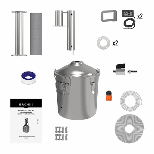 Modularer Destillator Basis-Set convex - 4 ['Destillationsset', ' modularer Destillator', ' einfache Batch-Destillation', ' wie wird destilliert', ' günstiger Destillator', ' katalytischer Filter', ' für Whiskey', ' Gin', ' Calvados']