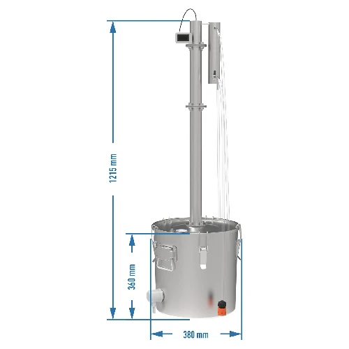 Modularer Destillator für die Aromatisierung von Destillaten 30 L – elektrisch - 22 ['Elektrodestillator', ' Destillator Browin', ' Aromatisierung von Alkoholen', ' Aromatisierer', ' Gin', ' Absinth', ' für Obstalkohole', ' ätherische Öle', ' Destillator für Kräuter', ' Destillator zur Aromatisierung']