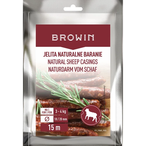 Naturdärme vom Schaf - Kaliber 18/20, 15 m  - 1 ['für Würstchen', ' für Frankfurter', ' für hausgemachte dünne Würstchen', ' Do-it-yourself', ' Würstchen diy']