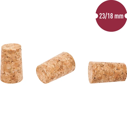 Naturkorken 23/18 mm 10 Stck. - 2 ['korkverschluss', ' korken', ' natur', ' Holzstopfen für Flaschen', ' Standardstopfen für Flaschen', ' Standardstopfen', ' korkverschluss', ' Weinabfüllung', ' Kork für Weinflaschen 21 mm', ' Kork für Weinflaschen 18 mm', ' Kork für Weinflaschen']