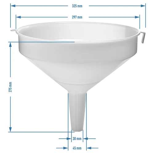 Plastiktrichter Ø 30 cm - 3 ['Trichter für Wein', ' Trichter für Weinballons', ' universeller Trichter', ' für die Weinfilterung', ' Zubehör für die Weinbereitung']