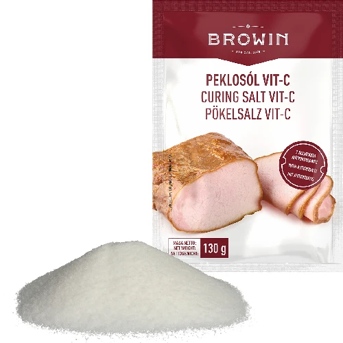 Pökelsalz Vit-C - 130 g - 3 ['Pökelsalz', ' Pekla', ' Salz zum Pökeln', ' Pekla für Fleisch', ' Pökelsalz für Fleisch', ' Haltbarmachen von Fleisch', ' Haltbarmachen von Fleischprodukten', ' zum Pökeln', ' Pökellake', ' Vitamin C', ' Natrium-Ascorbat']