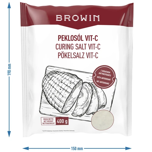 Pökelsalz Vit-C - 400 g - 5 ['Pökelsalz', ' Pekla', ' Salz zum Pökeln', ' Pekla für Fleisch', ' Pökelsalz für Fleisch', ' Haltbarmachen von Fleisch', ' Haltbarmachen von Fleischprodukten', ' zum Pökeln', ' Pökellake', ' Vitamin C', ' Natrium-Ascorbat']