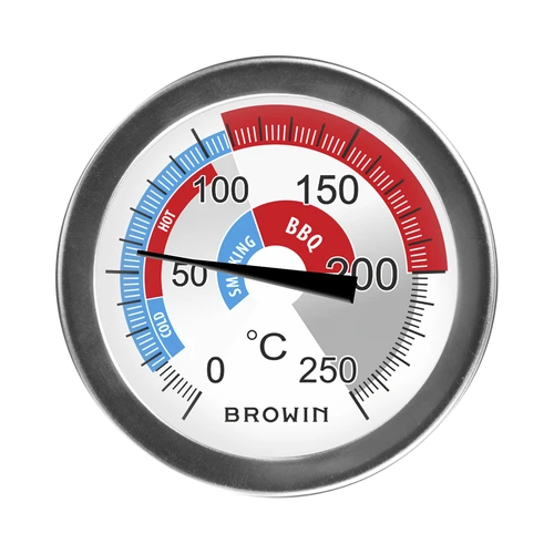 Räucherkammer- und BBQ-Thermometer (0°C bis +250°C) 5,7cm - 2 ['Temperatur', ' Thermometer für den Räucherofen', ' Räucherofenthermometer', ' Thermometer fürs Räuchern', ' Küchenthermometer', ' Gastronomie-Thermometer', ' Lebensmittelthermometer', ' Thermometer mit Attest', ' Lebensmittelthermometer mit Sonde', ' Fleischthermometer', ' Thermometer mit Sonde', ' Küchenthermometer mit Sonde', ' Thermometer für den Grill', ' Grillthermometer']