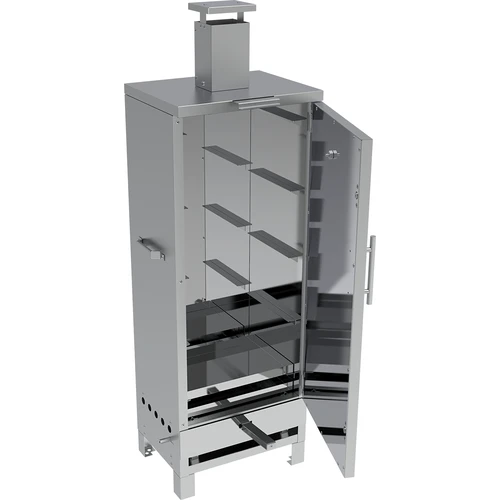 Räucherofen mit innerer Kammer aus rostfreiem Stah - 3 ['Gartenräucherkammer', ' Stahlräucherkammer', ' zum Räuchern von Schinken', ' zum Räuchern von Fleisch']