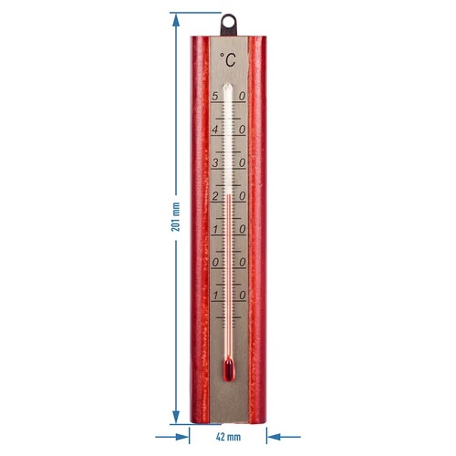 Raumthermometer mit goldfarbener Skala (-40°C bis +50°C) 16cm mix - 2 ['Innenthermometer', ' Raumthermometer', ' Heimthermometer', ' Thermometer', ' Raumthermometer aus Holz', ' Thermometer mit lesbarer Skala', ' Thermometer mit goldfarbener Skala']