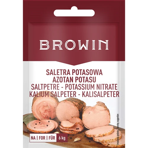 Salpeter zum Pökeln von Fleisch, 20 g  - 1 ['Pökeln', ' Konservieren von Fleisch', ' für Rindfleisch', ' für Schweinefleisch', ' für Kalbfleisch', ' Verlängern der Haltbarkeit von Fleisch', ' zum Pökeln von Schinken']