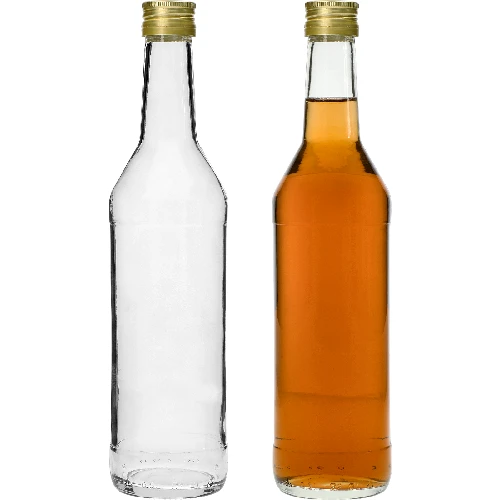 Schlichte Wodkaflasche 500 ml mit Schraubverschluss - 8 Stück - 6 ['Flaschen mit Schraubverschluss', ' Flasche mit Schraubverschluss', ' Monopolwodka-Flasche', ' Monopolwodka-Flaschen', ' Flasche für Wodka', ' Flaschen für Wodka', ' Flasche für Saft', ' Flaschen für Saft', ' Flasche für Likör', ' Flaschen für Likör', ' Flaschen für Spirituosen', ' Flasche für Spirituosen', ' goldene Schraubverschlüsse', ' weiße Flasche', ' verschraubbare Flasche', ' verschraubbare Flaschen']