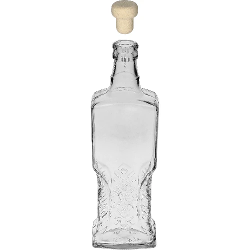 Schrankflasche 0,5 L mit Stopfen - 2 ['dekorative Glasflasche', ' Flasche mit Naturkorken', ' Likörflasche']