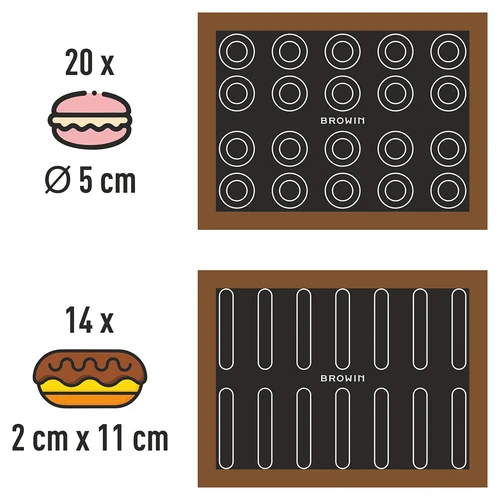 Silikonbackmatte - 8 ['Backmatte', ' Ofenmatte', ' Backen auf Silikonmatte', ' Silikonbackmatte', ' beste zum Backen', ' modernes Backen', ' Backzubehör', ' Backen im Ofen', ' Geheimnisse des erfolgreichen Backens', ' Geschenkidee', ' Küchenzubehör', ' Matten mit Schablone', ' Ofenmatten']