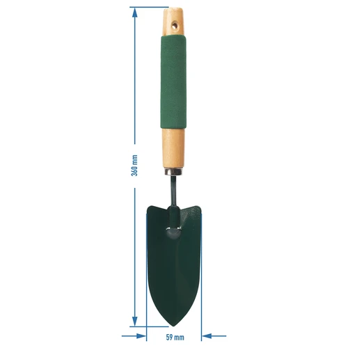 Spaten schmal – aus Metall, grün - 2 ['Schmale Schaufel', ' Metallschaufel', ' Gartenschaufel']