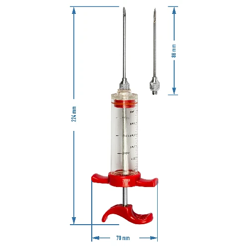 Spritze 30 ml + 2 Nadeln - 9 ['Hausmacherwurst', ' Räuchern', ' Hausmacherprodukte', ' Hausmacherpastete', ' Weißwurst', ' Wursträuchern', ' Wurst', ' Aufschnitt', ' Fleisch', ' lokale Spezialitäten', ' Abendessen']