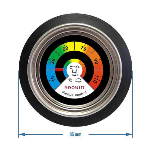 Thermometer - Halter für Deckel (0°C bis +120°C) Ø8,5cm - 3 ['Küchenthermometer', ' Topfthermometerhalter', ' Deckelthermometer', ' Thermometerhalter', ' Thermometerknopf', ' Deckelthermokontrollgerät']