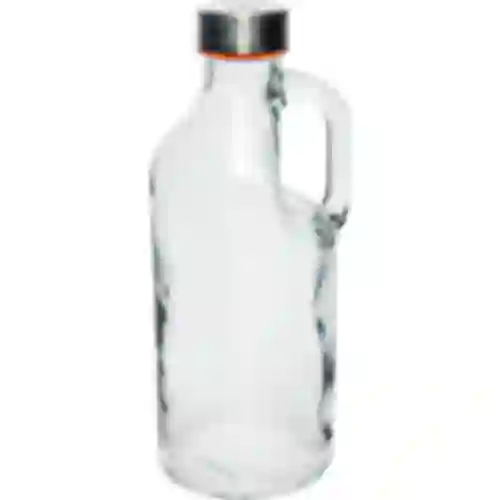 1 L Glasflasche mit Deckel und Henkel