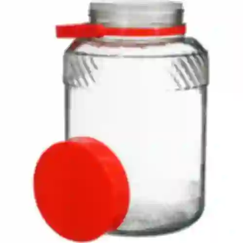 3 L Glas mit Kunststoffdeckel