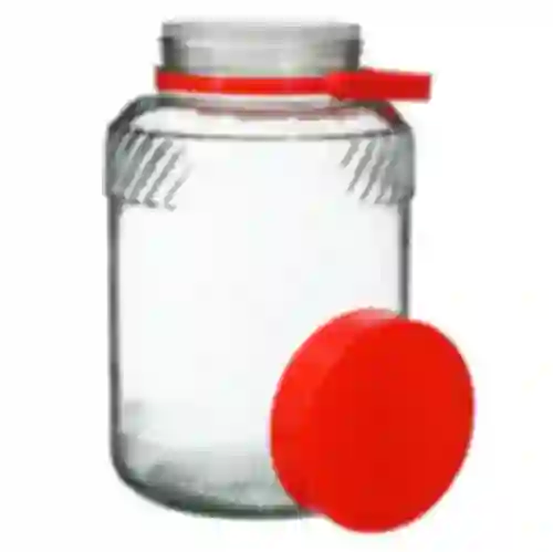 5 L Glas mit Kunststoffdeckel