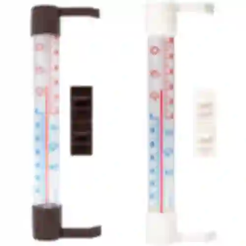 Fensterthermometer mit transparente Skala (-70°C bis +50°C) 23cm mix