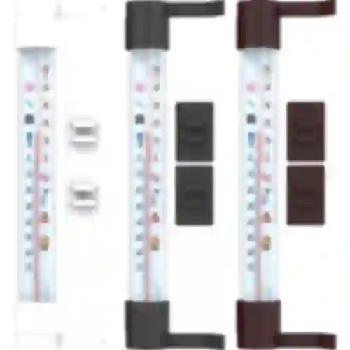 Fensterthermometer zum Aufkleben mit Muster - Kleidung (-50°C bis +50°C) 23cm