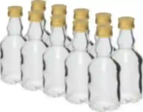 Flasche 50 ml mit Schraubverschluss - 10 St.