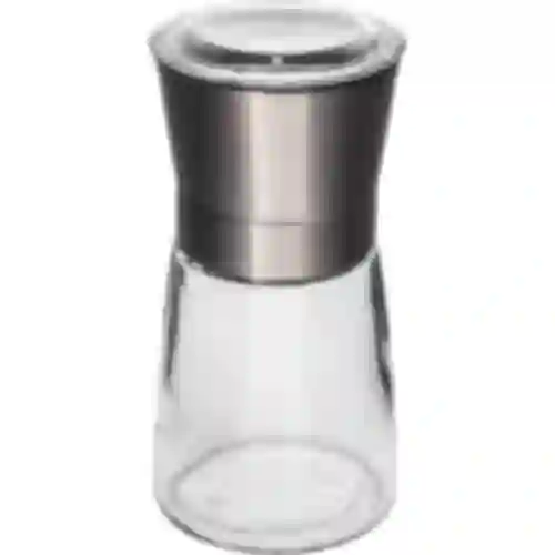 Handmühle für Pfeffer und Salz, 13 cm, aus Glas
