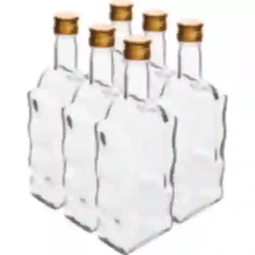 Klosterflasche 500 ml, mit Schraubverschluss, weiß - 6 Stück.