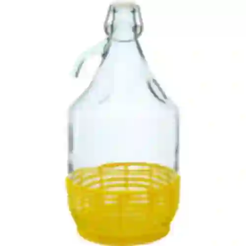 Korbflasche 5 L "Dame", Kunststoffkorb