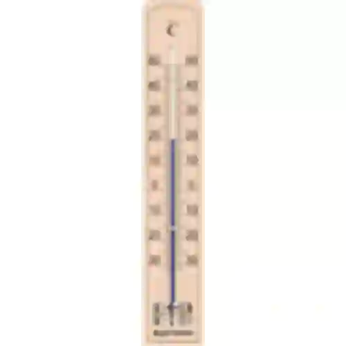Raumthermometer aus Holz mit verstärktem Schutz der Kapillare (-30°C bis +50°C) 20cm