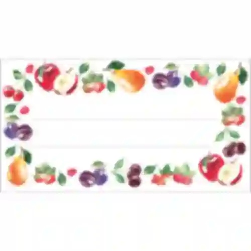 Selbstklebende Etiketten Mix Muster Früchte 85/45 mm