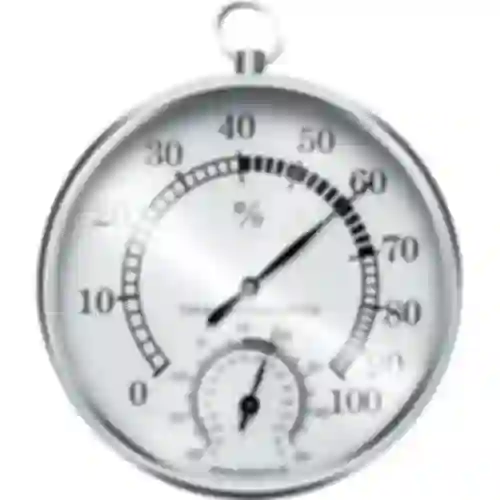 Thermometer / Hygrometer (silbern)