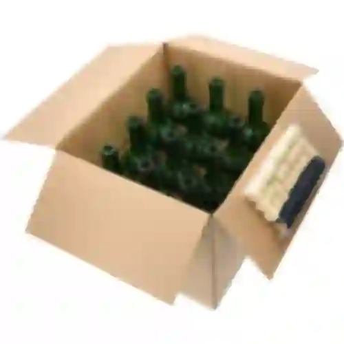 Weinflasche 0,75 L mit Korken und Kappen - 12 St.