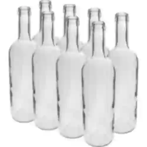 Weinflasche 0,75 L weiß – Verpackung von 8 St.