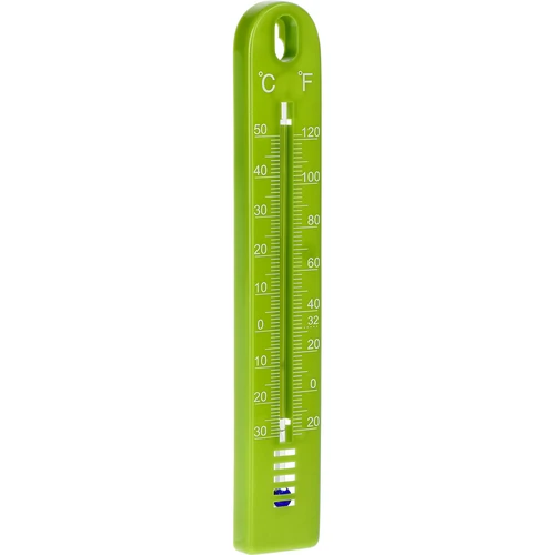 Universal-Thermometer, grün (-30°C bis +50°C) 17cm - 2 ['Thermometer', ' Universalthermometer', ' Kunststoffthermometer', ' Thermometer mit lesbarer Skala', ' Thermometer mit doppelter Skala', ' Thermometer für Räume mit hoher Luftfeuchtigkeit']