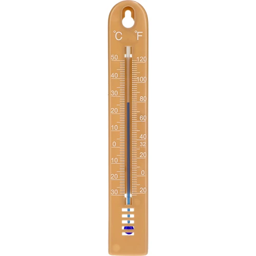 Universal-Thermometer, hellbraun (-30°C bis +50°C) 17cm  - 1 ['Thermometer', ' Universalthermometer', ' Kunststoffthermometer', ' Thermometer mit lesbarer Skala', ' Thermometer mit doppelter Skala', ' Thermometer für Räume mit hoher Luftfeuchtigkeit']